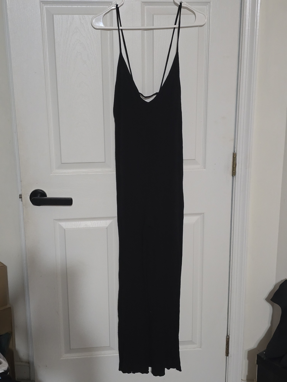 ASOS Black Spaghetti-Strap V-Neck Jumpsuit